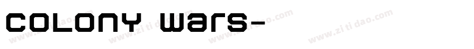 Colony Wars字体转换